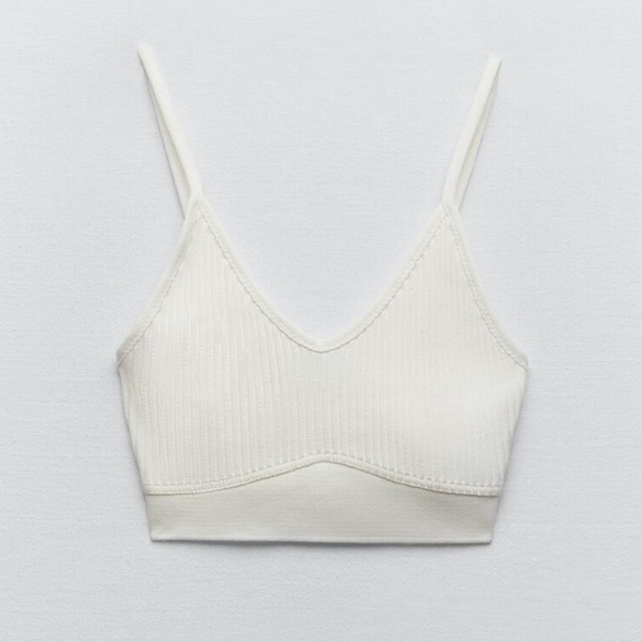 New ZARA Rib Crop Top - Picture 5 of 7